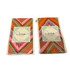 DENA Home KALANI Abstract Zig Zag Sham Set of 2 Pink Orange Green Blue